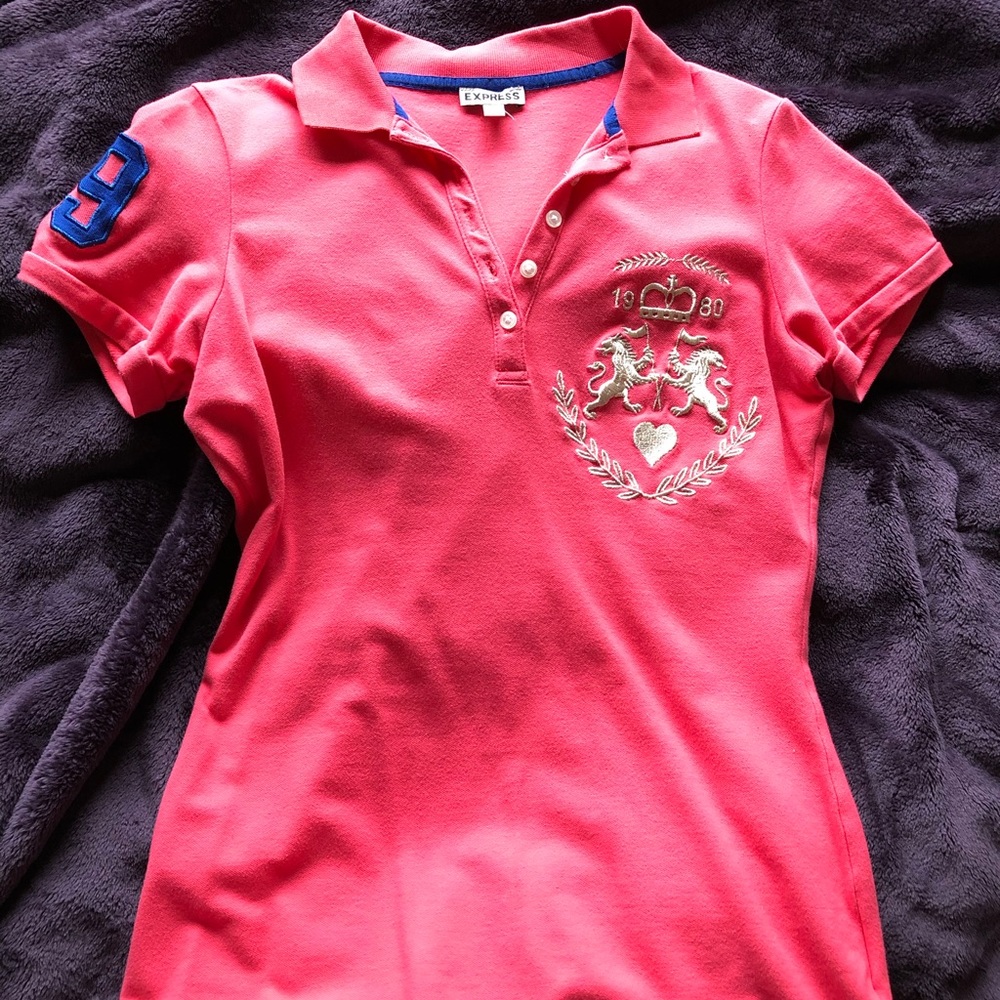 NWOT Express polo bright pink